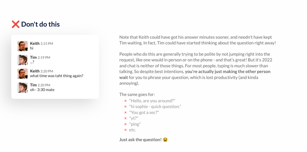 Why You Need to Stop Typing 'Hello' in Chat Immediately - Going Concern