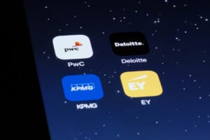phone screen with Big 4 audit firm apps