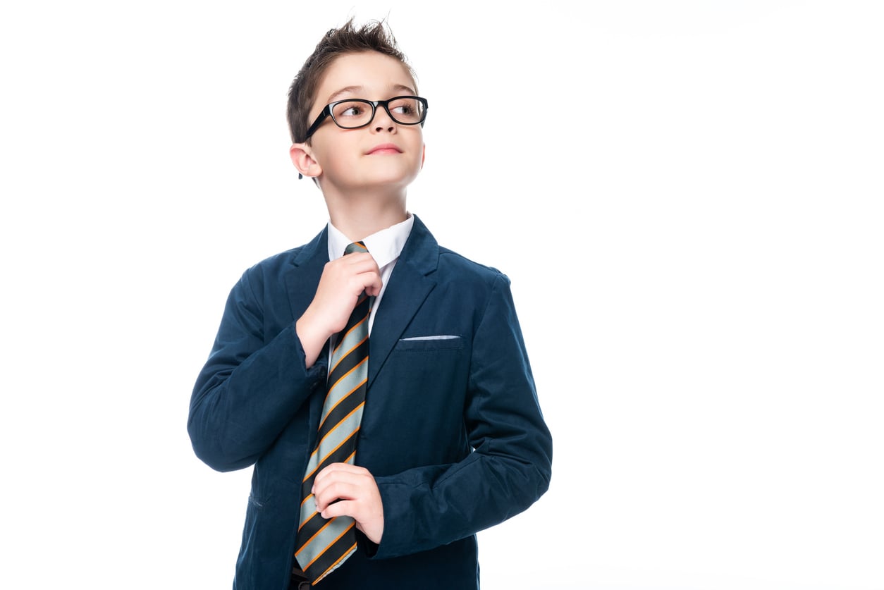 kid in snazzy suit