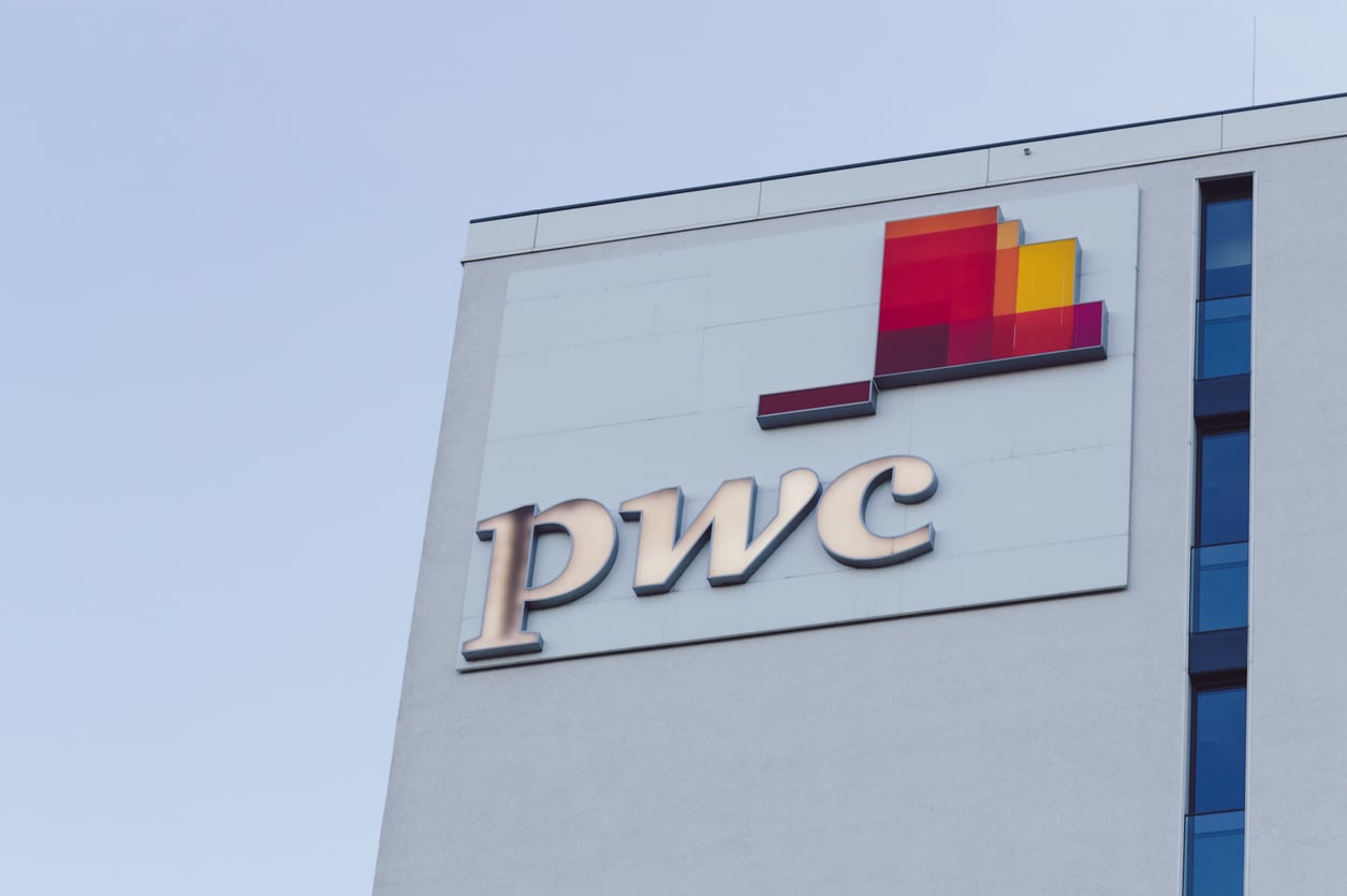 PwC exterior sign